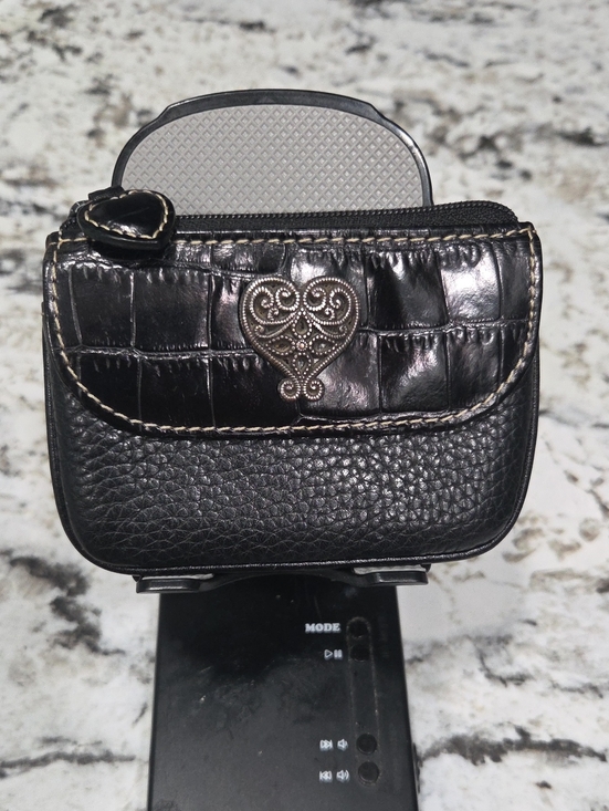 Brighton Handbags - Brighton Black Leather Women's Small Wallet with Heart Accent